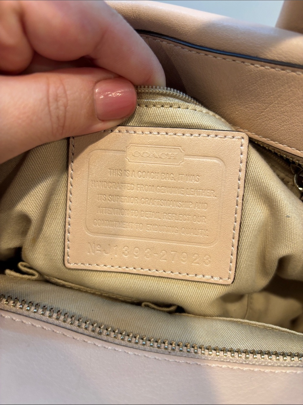COACH Mini Bleecker Riley - Pale Pink Pebbled Leather Satchel with Strap - Picture 8 of 11